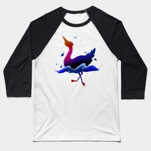 Splashing Bird Baseball T-Shirt